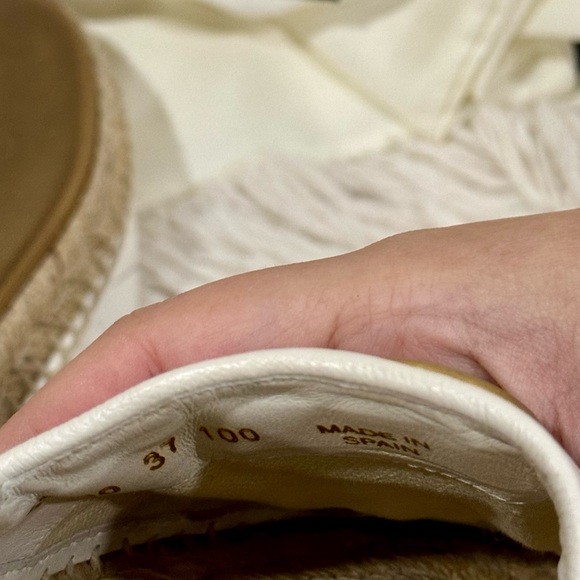 Gucci GG Marmont Women's Espadrille Wedge Sandals White Size 37 - Picture 12 of 13